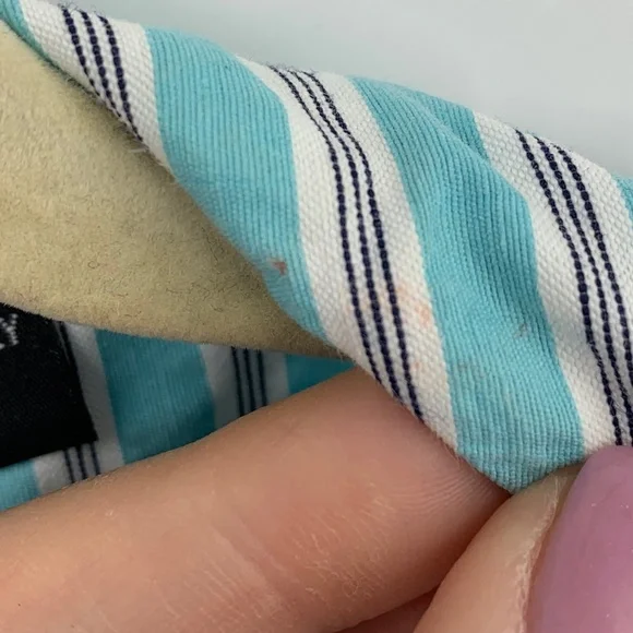 Worth Aqua Striped Seersucker Snap Front Short Jacket Sz M - Picture 13 of 13